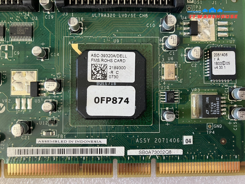~ DELL Adaptec Dual Channel PCI-X SCSI Card ASC-39320A | 0FP874 | FP874