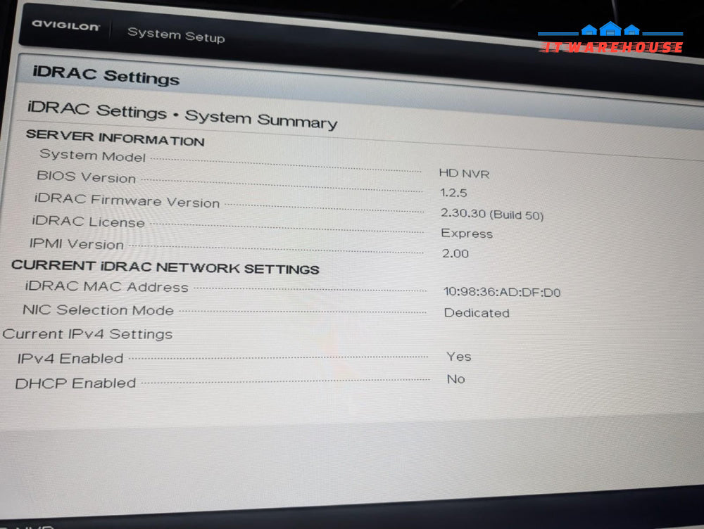 DELL Avignon HD NVR E34S001 With E3-1220 V5/8GB RAM/4x 1TB HDD/Rails Tested -