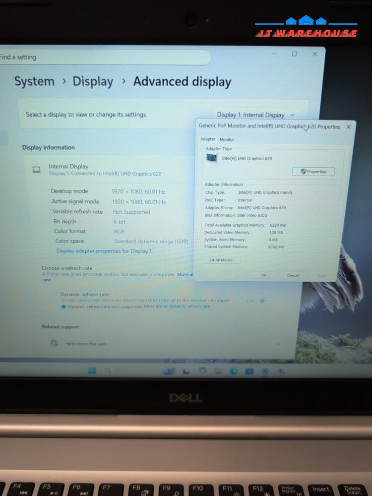 Dell Inspiron 15 5570 15.6" Laptop i5-8250U /12GB RAM/256GB SSD /Win 11 (READ) -