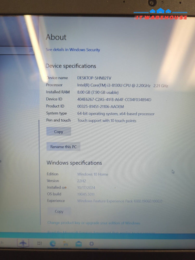 Dell Inspiron 15 15.6’’ TOUCH Laptop i3-8130U/ 8GB /120GB SSD/ Win10 (READ)