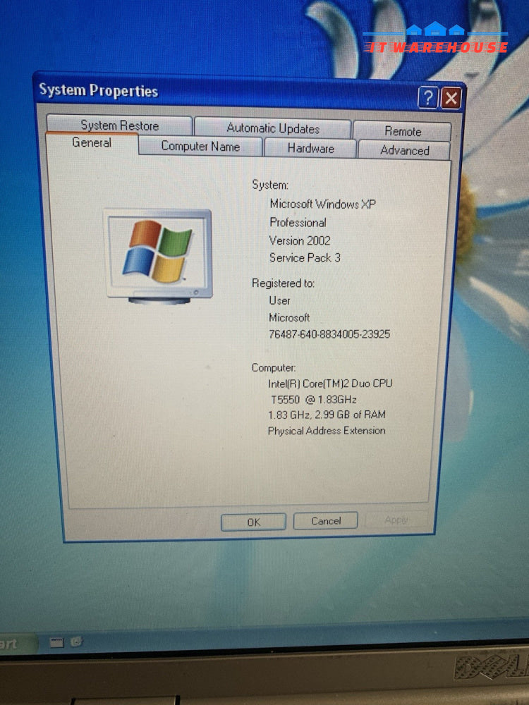 Dell Inspiron 1525 Retro Gaming Laptop 2-core 1.83GHZ 3GB (Windows xp Pro) 250GB