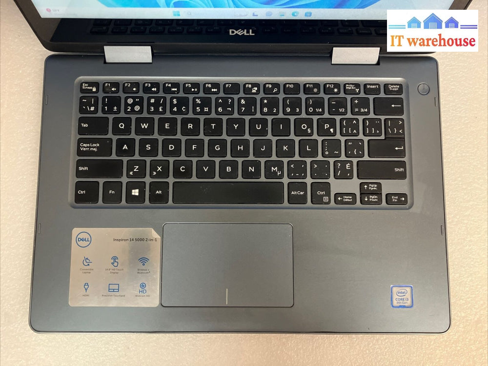 Dell Inspiron 5000 14’ Laptop Core I3-8520U Cpu / 8Gb Ram 256Gb Ssd Win 11 ~