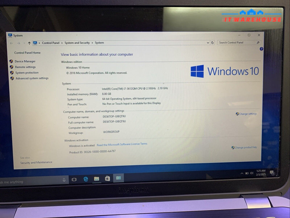 DELL Inspiron 5520 i7-3612QM Laptop 15.6’’ 8GB 1TB