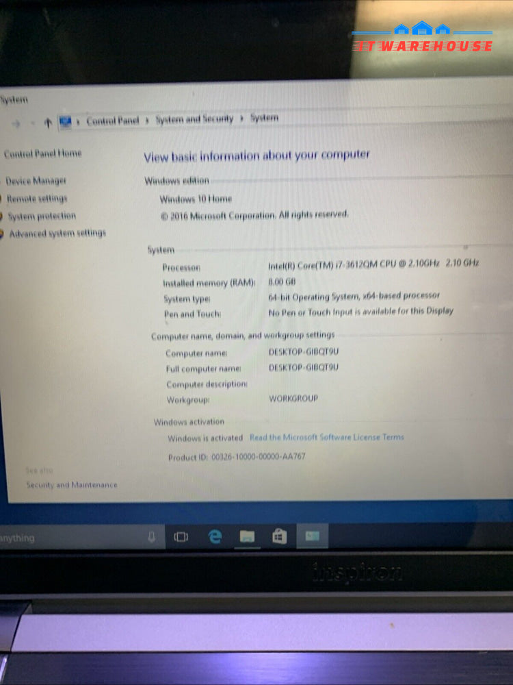DELL Inspiron 5520 i7-3612QM Laptop 15.6’’ 8GB 1TB
