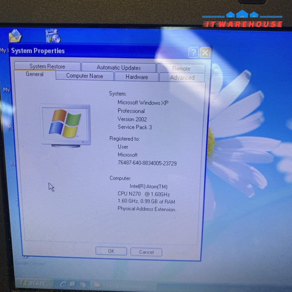 Dell Inspiron Mini 910 Netbook Intel Atom N270 1GB RAM Windows XP + Charger