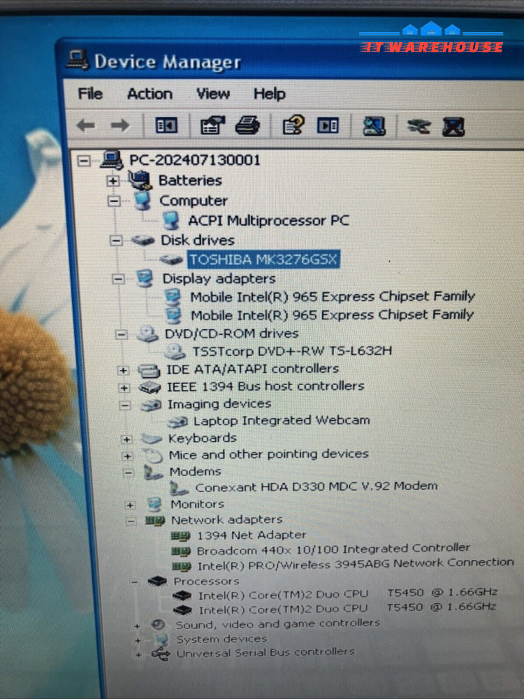 Dell Inspiron PP22L 15" Laptop Intel C2D CPU, 1GB RAM, 320GB HDD (Bad Battery) ~