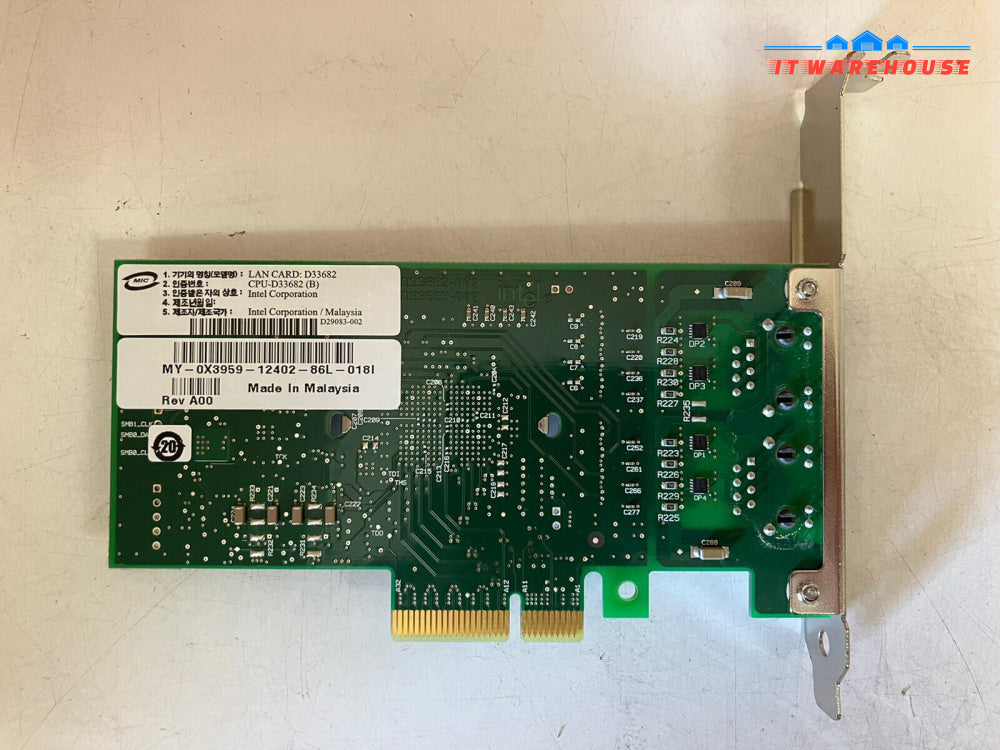 ~ Dell Intel Dual Port Gigabit LAN Card D33682 PCI-E Dell P/N 0X3959 D29083-002