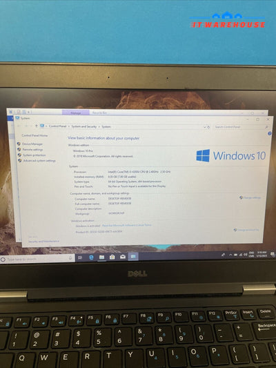 Dell Latitude E5270 12.5" Core i3-6100U 2.3GHz 8GB DDR4 500GB SSD Win10 pro