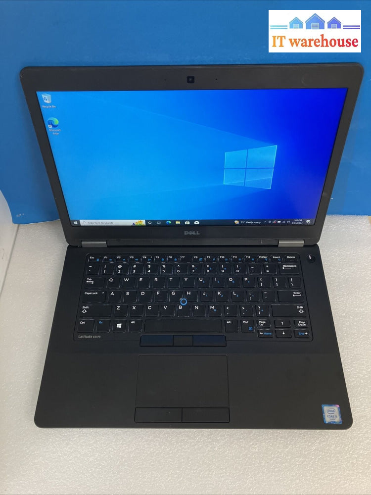 Dell Latitude E5470 14’ Laptop I5-6200U Cpu 8Gb Ram 256Gb Ssd Win 10 (Read) ~