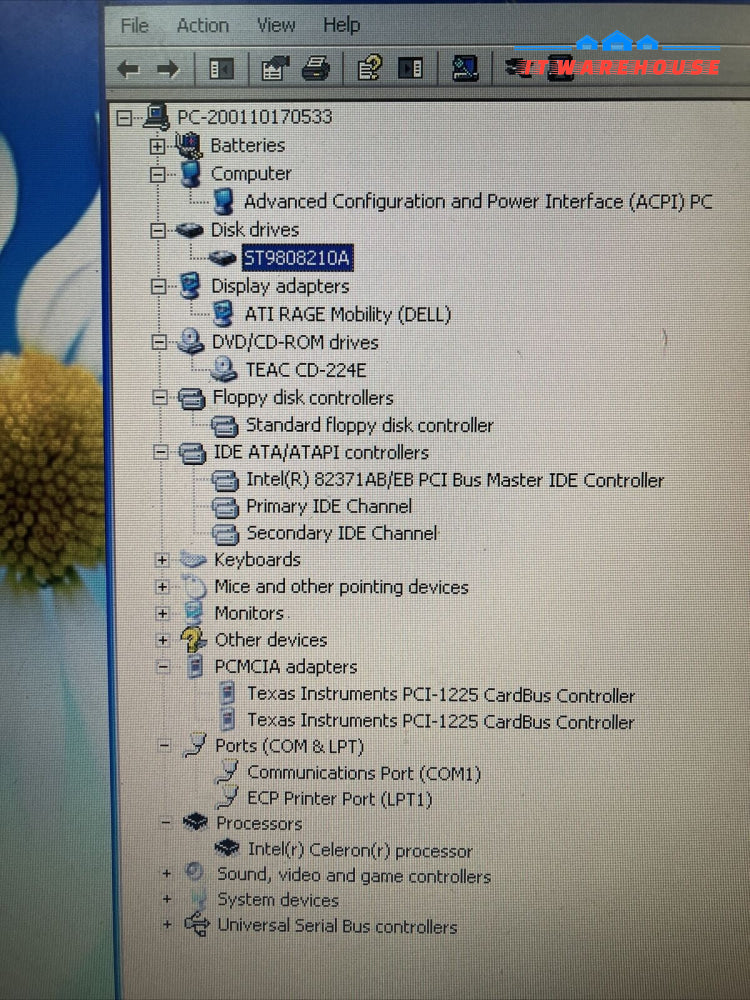 Dell Latitude S500GT 14" Laptop Celeron CPU / 128MB RAM / 80GB HDD / XP (Read) ~