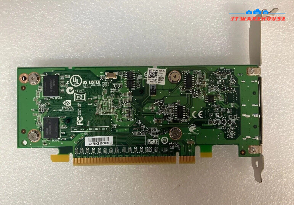 DELL NVIDIA X175K DCV-00649-N4-HF QUADRO NVS 295 256MB PCI-E VIDEO CARD 0X175K ~