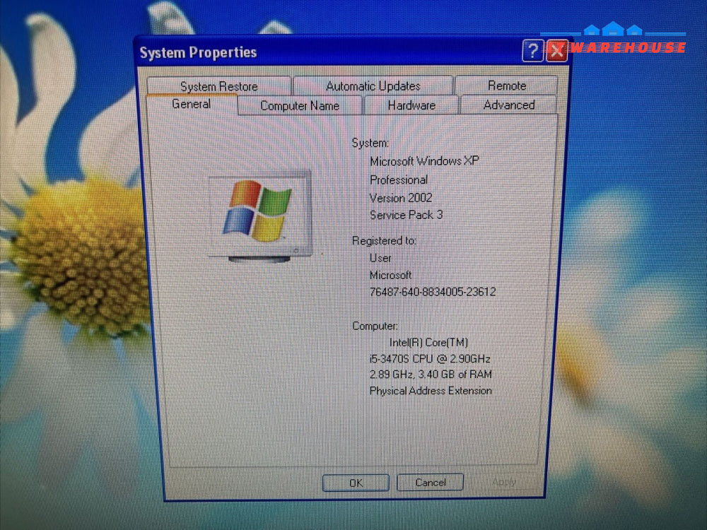 Dell OptiPlex 3011 20" AIO PC i5-3470S CPU / 4GB RAM / 500GB HDD / XP / Wi-Fi ~