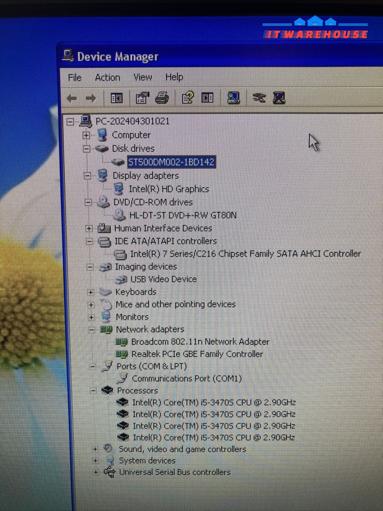 Dell OptiPlex 3011 20" AIO PC i5-3470S CPU / 4GB RAM / 500GB HDD / XP / Wi-Fi ~