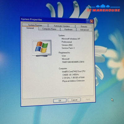 Dell Optiplex 330 C2D E4600 2GB 500GB Windows XP SP3