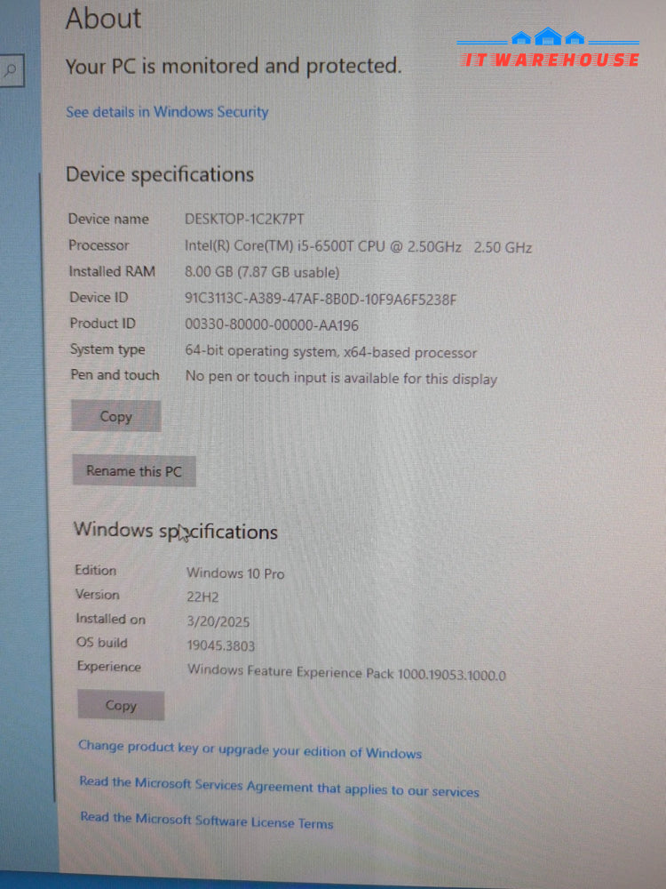 Dell Optiplex 7040 USFF Mini PC i5-6500T CPU/8GB RAM/240GB SSD /Win10 Pro