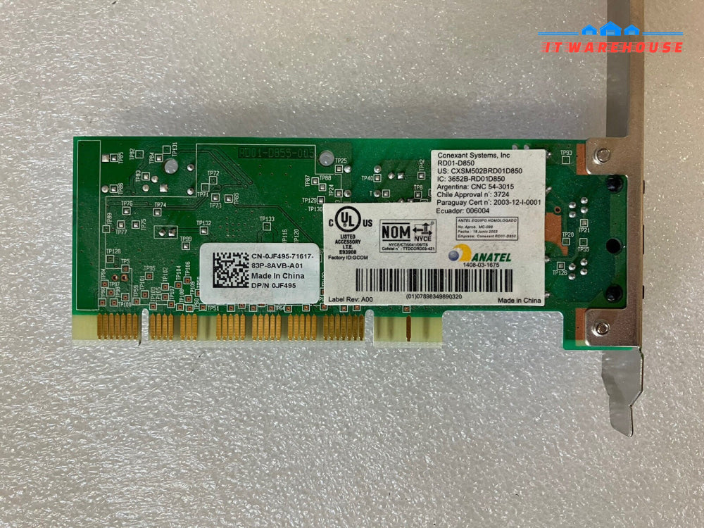 ~ Dell Optiplex Desktop Computer Modem RD01-D850 CN-0JF495 0JF495 Conexant