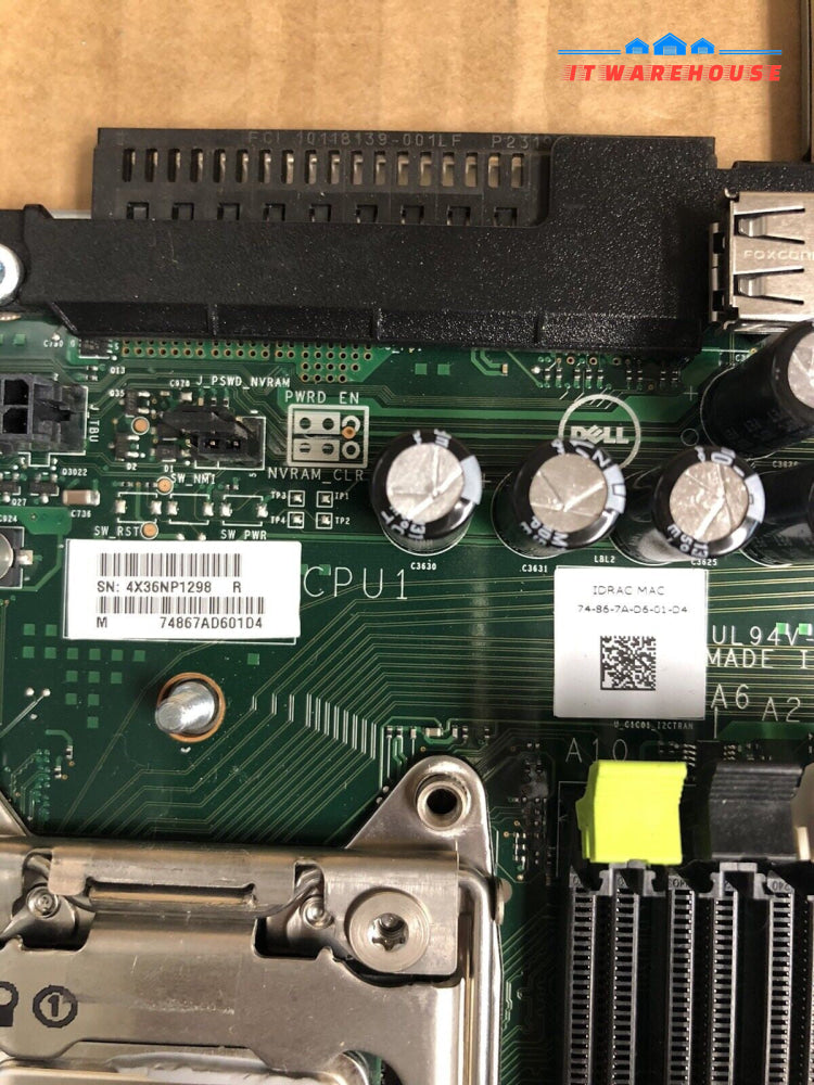 + Dell PowerEdge 620 DP/N: 0PXXHP Server Motherboard W/2x E5-2630 CPU