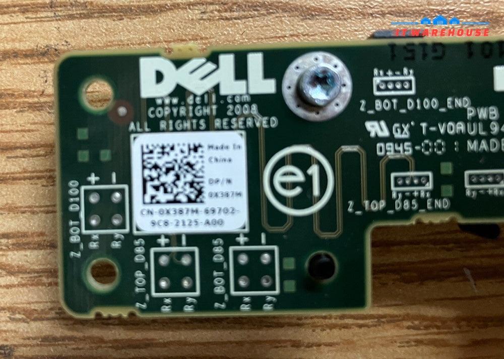 ~ Dell PowerEdge R610 PCIE Riser Board X387M 0X387M