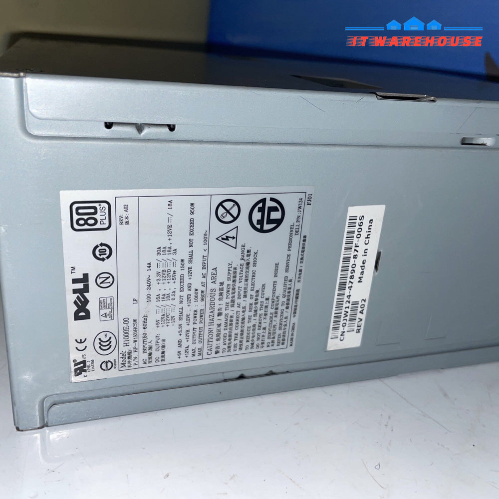 DELL PRECISION T7400 POWER SUPPLY 1000W   (No WIRE HARNESS) JW124 H1000E-00