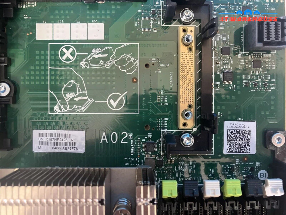 Dell R630 Server Motherboard 0Cncjw Ddr4 Dual E5-2630V3 Cpu W/ Sfp + Card Xgrff ~