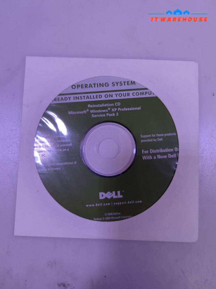 Dell Reinstallation Cd Microsoft Windows Xp Professional Sp2 (No Key) -