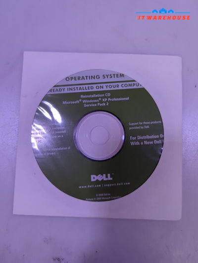 Dell Reinstallation Cd Microsoft Windows Xp Professional Sp2 (No Key) -