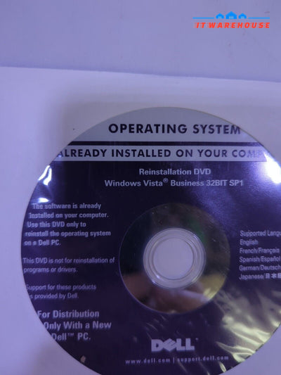 Dell Reinstallation DVDWindows Vista Business 32BIT SP1 (NO KEY) -