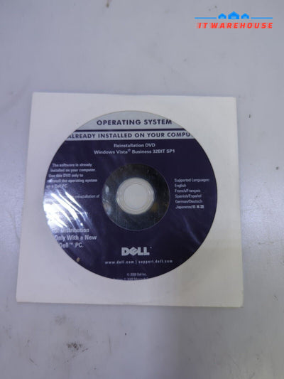 Dell Reinstallation DVDWindows Vista Business 32BIT SP1 (NO KEY) -