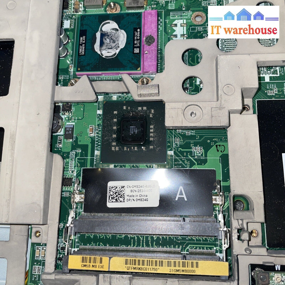 Dell Studio 1737 Laptop lower parts Motherboard 0M824G + CPU