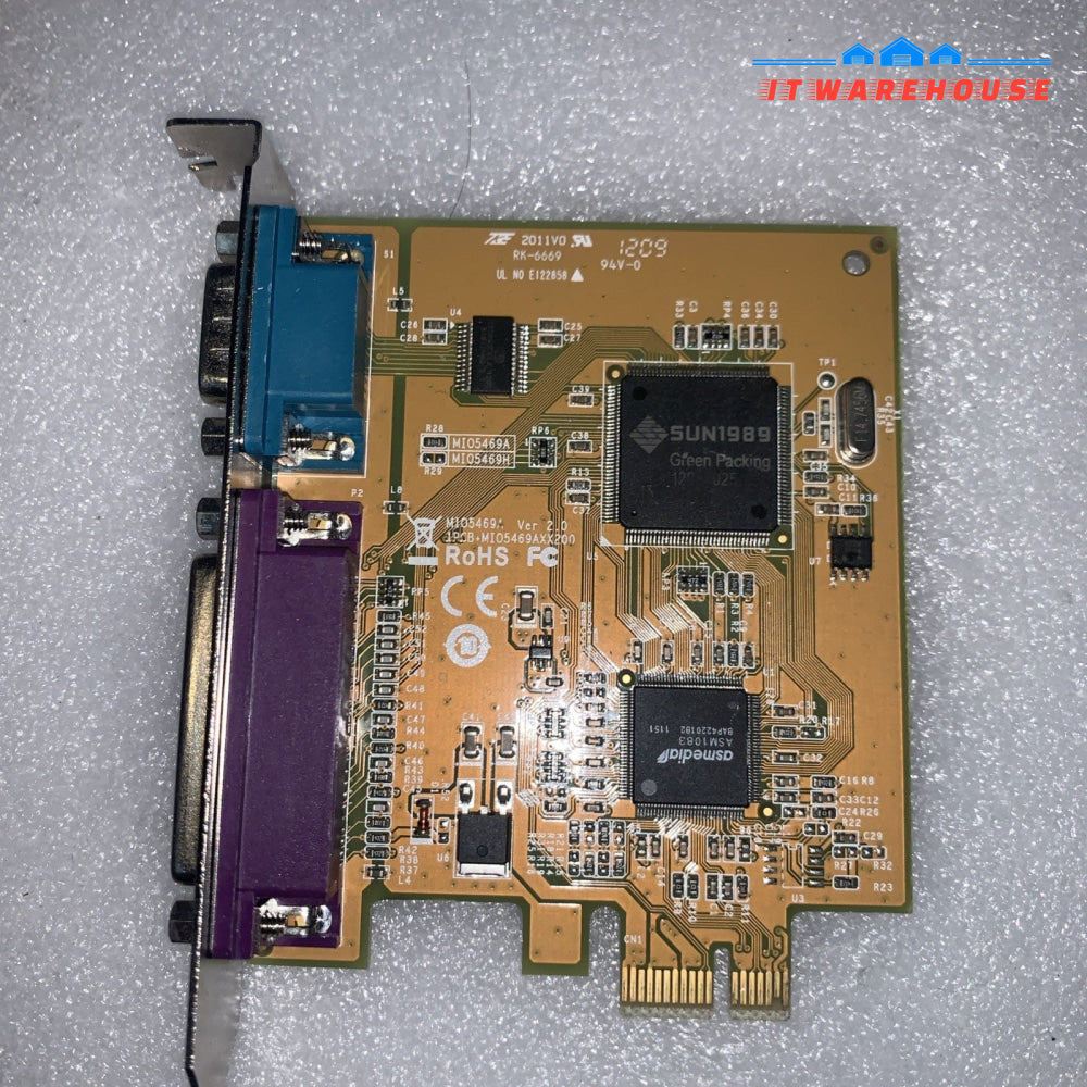 Dell Sunix PCIe x1 Serial and Parallel Expansion Multi I/O Card 0GP385