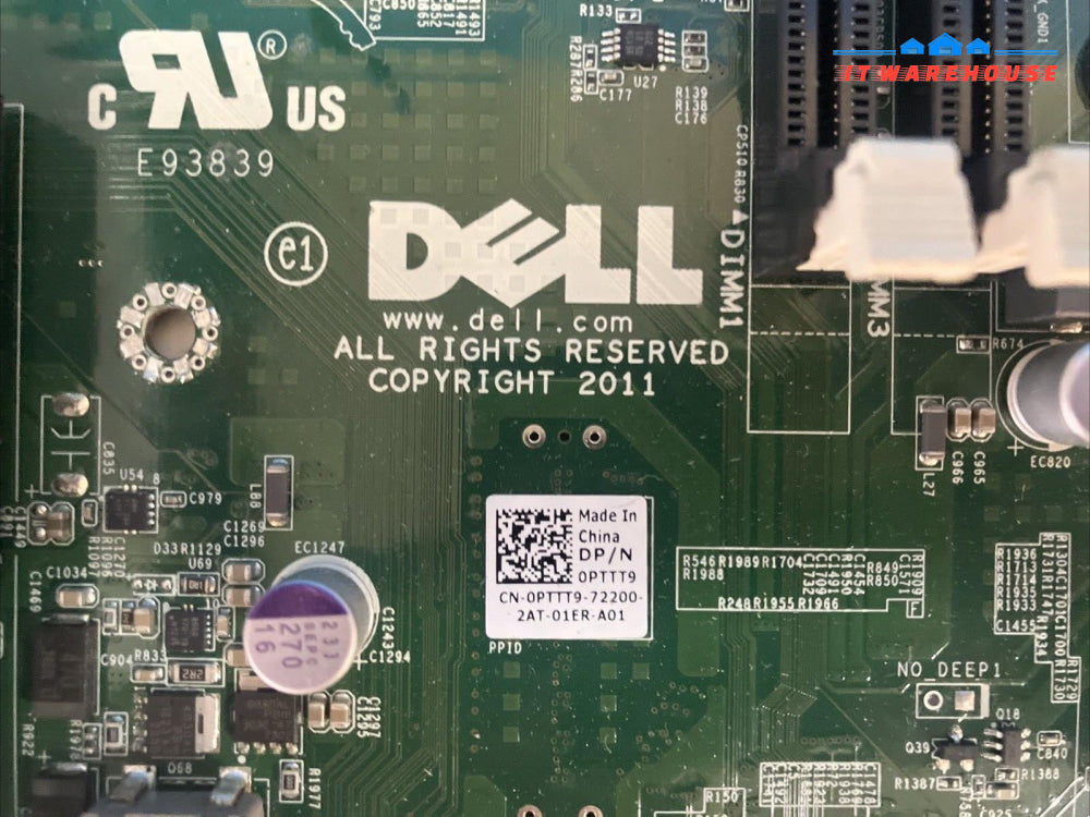 Dell T3600 Workstation LGA 2011 DDR3 Motherboard 0PTTT9 With Intel E5-1620 CPU ~
