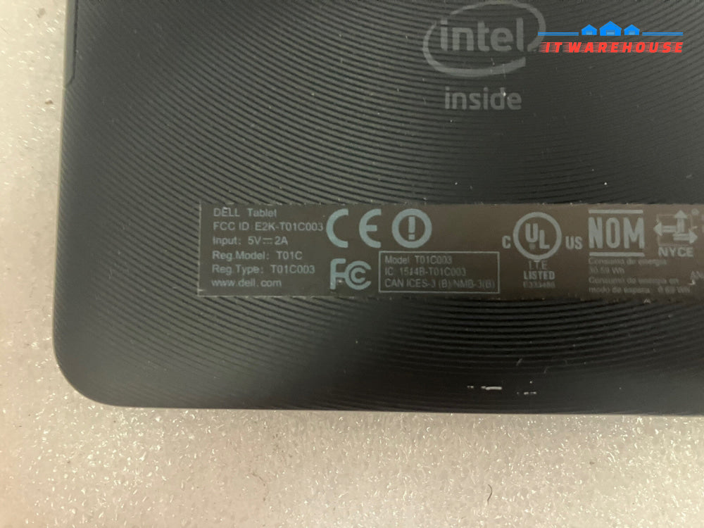 ~ Dell Tablet T01C T01C003 7" 16GB HDD Black ( AS IS)