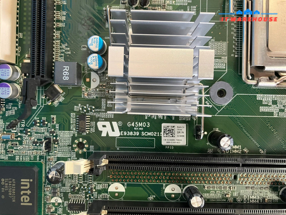 ~ DELL VOSTRO 220 MOTHERBOARD G45M03 0JJW8N E93839 W/ Pentium E5300 & IO Shield
