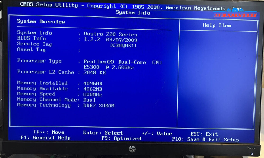 ~ DELL VOSTRO 220 MOTHERBOARD G45M03 0JJW8N E93839 W/ Pentium E5300 & IO Shield