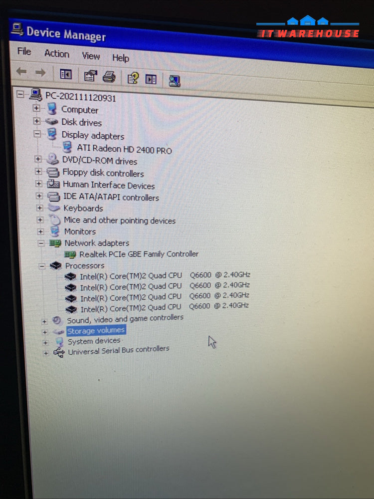 Dell Vostro 410 Desktop Quad core Q6600 3.25GB 500GB Windows XP Pro sp3 HD 2400