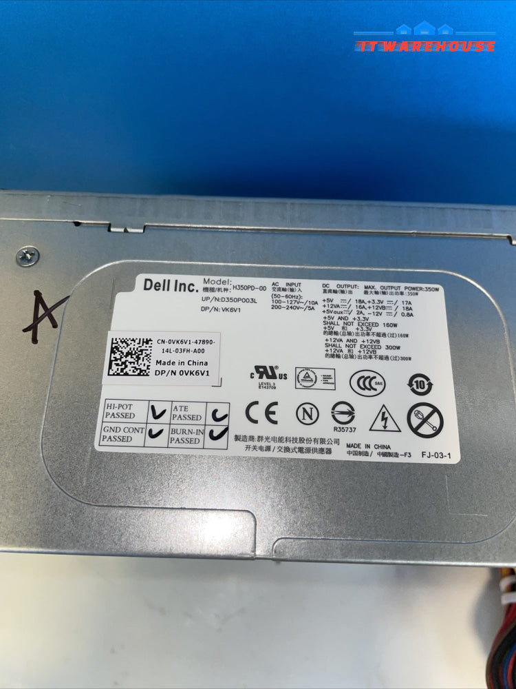 Dell Vostro 460 ATX DT | 350W Power Supply PSU | VK6V1 0VK6V1