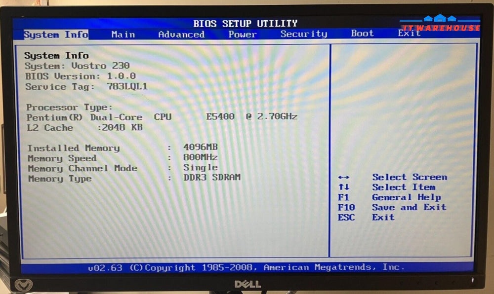 ~ Dell Vostro D07M Desktop Dual-Core E5400 CPU / 4GB RAM / 160GB HDD/ Win XP Pro
