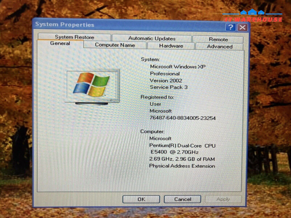 ~ Dell Vostro D07M Desktop Dual-Core E5400 CPU / 4GB RAM / 160GB HDD/ Win XP Pro
