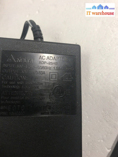 Delta Ac Adapter Model Adp-25Hb 30V