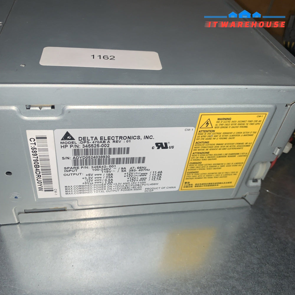 Delta DPS-470AB A HP P/N 345525-001, 345642-001 Power Supply 500W