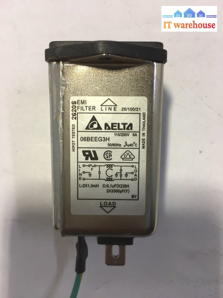 ~ Delta Electronics 06Beeg3H Emi Filter For Zebra 140Xi4 Thermal Label Printer