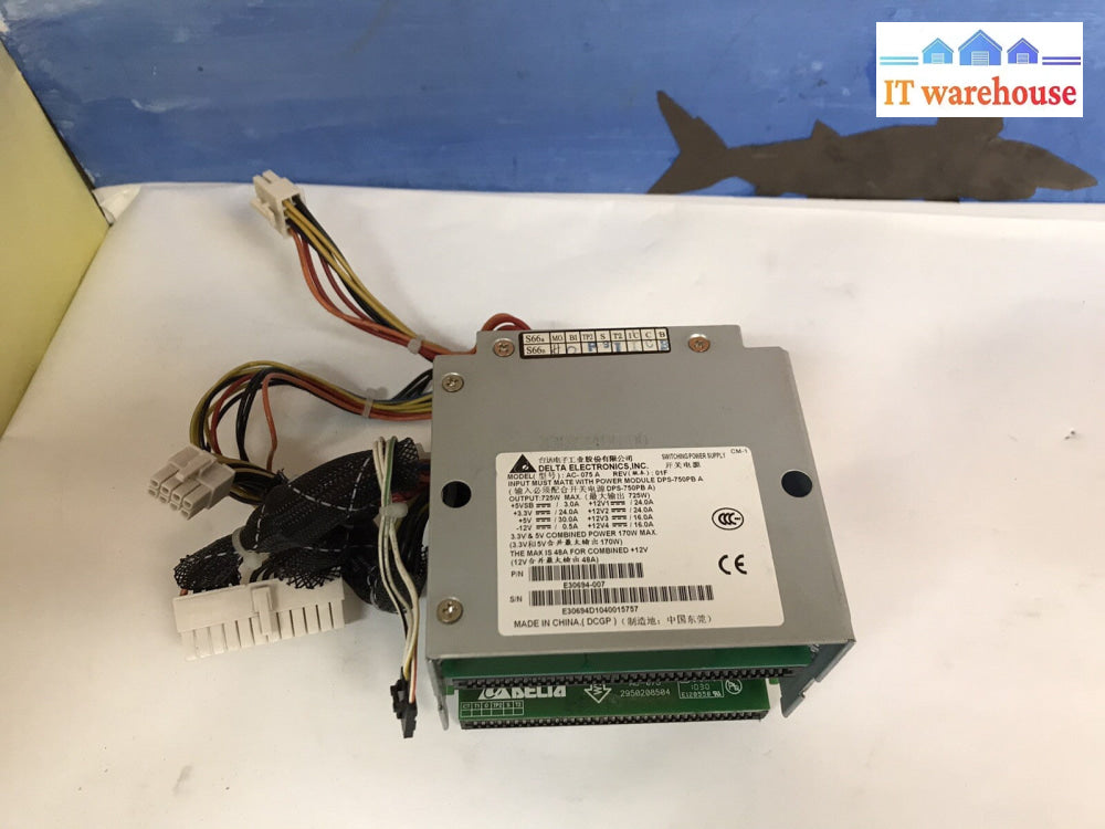 ~ DELTA ELECTRONICS AC-075A POWER BACKPLANE E30694-007 725W