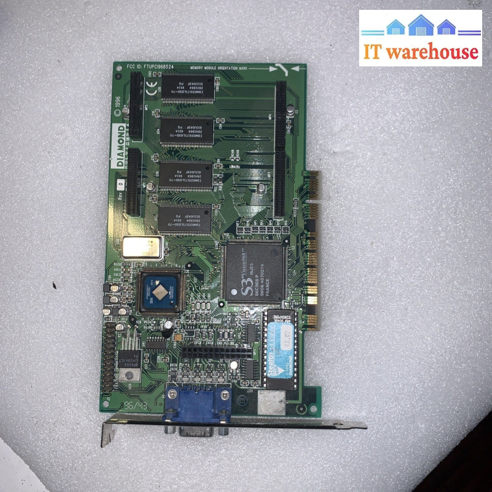 Diamond Stealth III S540 ST64VDRM PCI 64MB S3 Savage4 Graphics Card Vintage GPU