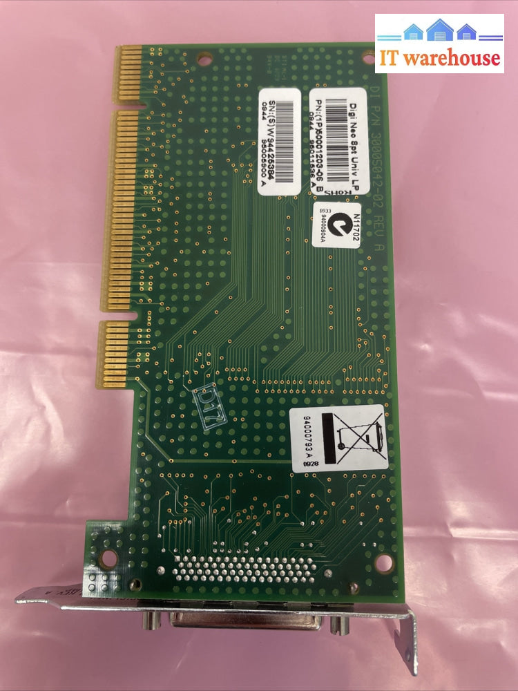 Digi Neo 8pt Universal PCI Adapter RS232  LP (1P) 55000937-07 Low Profile