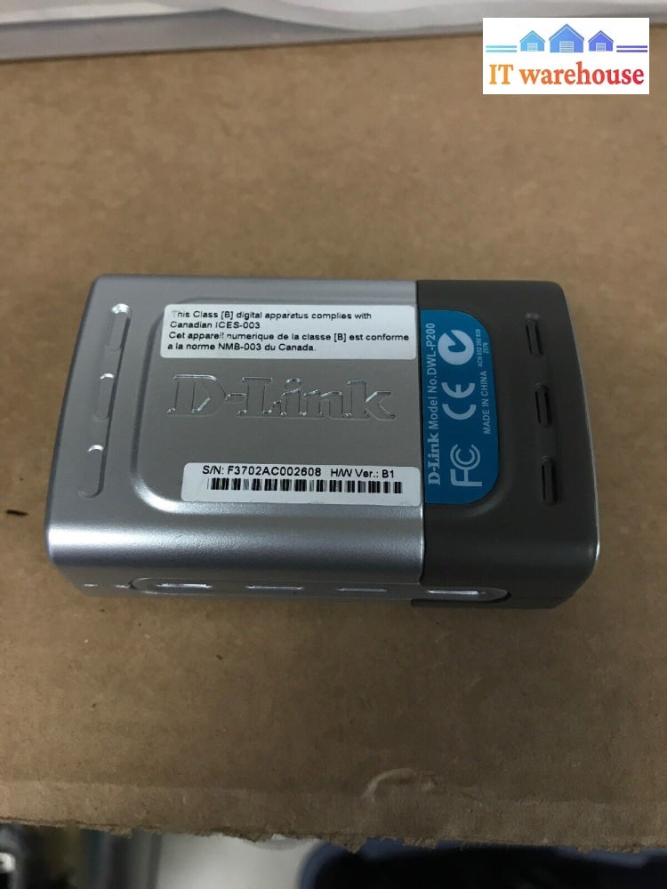 Dlink Power On Ethernet Adapter Terminal Dwl-P200 + 12 V Ac Adapter @@@