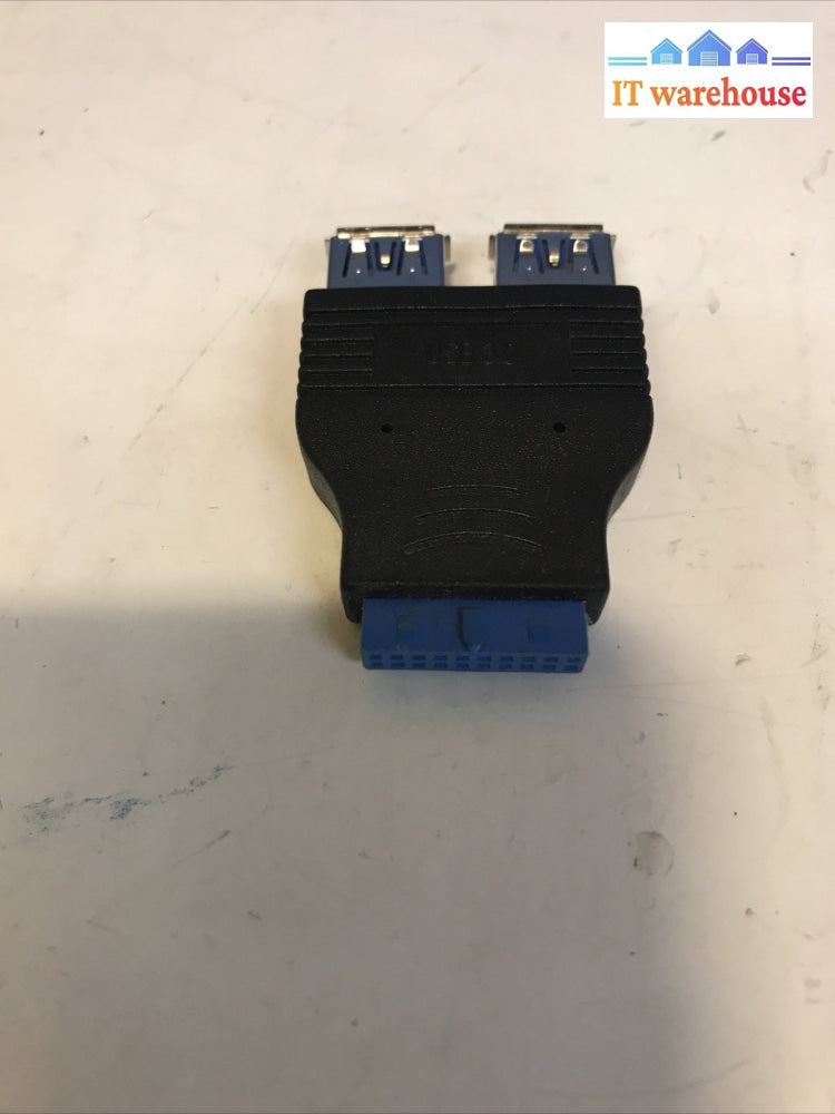Dual USB 3.0 to IDC20 19P  Motherboard Computer adapter