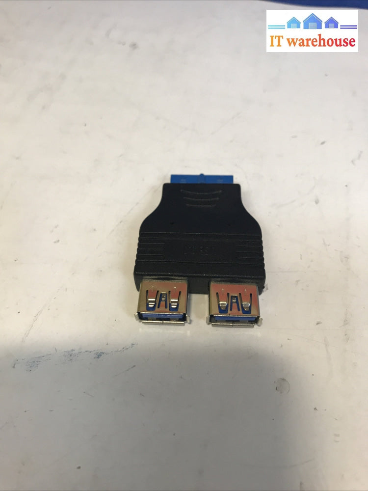 Dual USB 3.0 to IDC20 19P  Motherboard Computer adapter