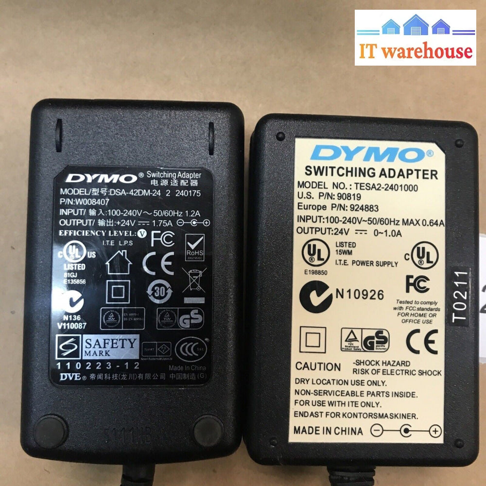 DYMO printer AC adapters DAS-42DM-24/W008407