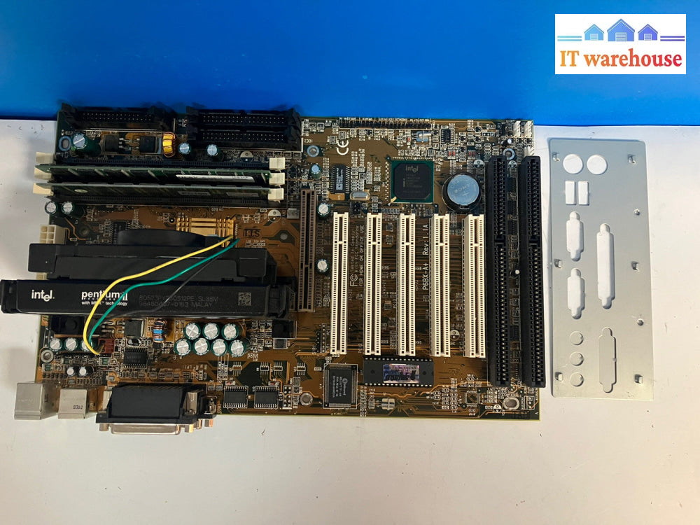 ~ ECS MOTHERBOARD P6BX-A+ W/ Pentium II Processor SL38M & (128MB+64MB) SDRAM