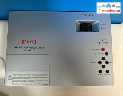 ~ Eiki LC-XD25U Projector Chassis No. KT7-XD2500 Dimond Projector W/ Bag